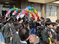 卒業式後の記念撮影