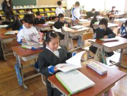 修了式後の学級活動
