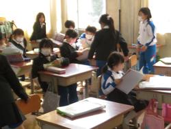 修了式後の学級活動