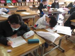 修了式後の学級活動