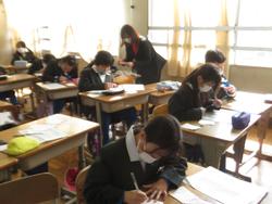 修了式後の学級活動
