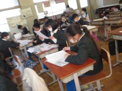 修了式後の学級活動