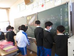 修了式後の学級活動
