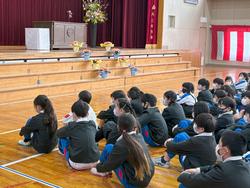 修了式後の学級活動の様子