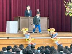 修了式後の学級活動の様子
