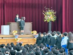 修了式後の学級活動の様子
