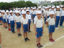 運動会全体練習の様子