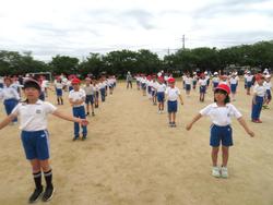 運動会全体練習の様子
