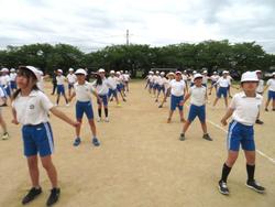 運動会全体練習の様子