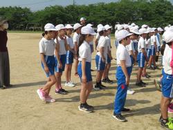 運動会応援合戦の練習の様子