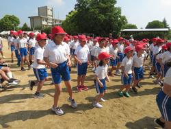 運動会応援合戦の練習の様子