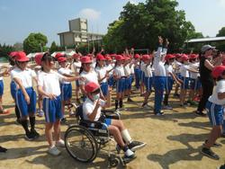 運動会応援合戦の練習の様子