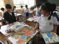 1年生図工の授業