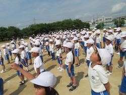 応援合戦の練習の様子
