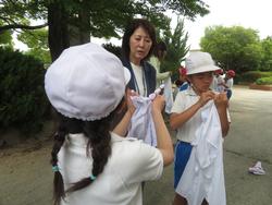 4年生ワイシャツに染色