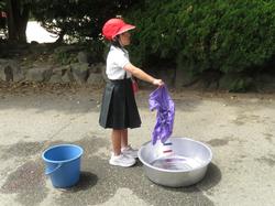 3年生ワイシャツに染色