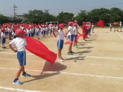 運動会全体練習の様子