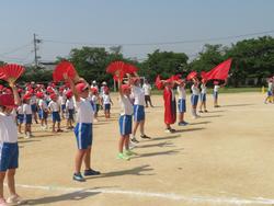 運動会全体練習の様子