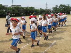 運動会前日練習の様子