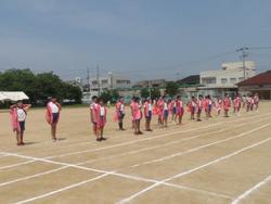 運動会前日練習の様子