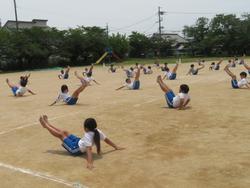 運動会前日練習の様子