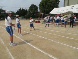 運動会前日準備の様子