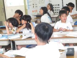 3年生道徳の授業