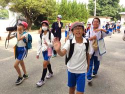 清掃センターに向けて出発