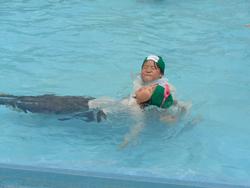 1年生着衣水泳の様子