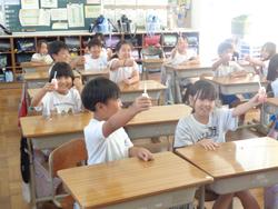 2年生「おなか元気教室」の様子