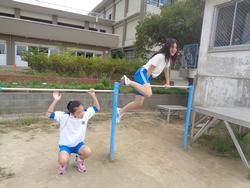 業間休みの外遊び