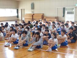音楽会体育館練習の準備