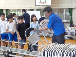 音楽会体育館練習の準備