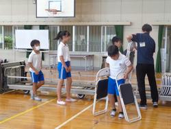 音楽会体育館練習の準備