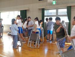 音楽会体育館練習の準備