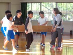 音楽会体育館練習の準備