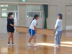 音楽会体育館練習の準備