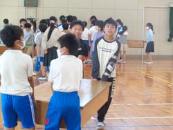 音楽会体育館練習の準備
