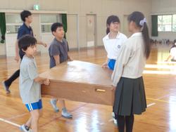 音楽会体育館練習の準備