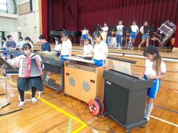 5年生音楽会の体育館練習