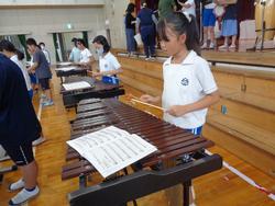 5年生音楽会の体育館練習