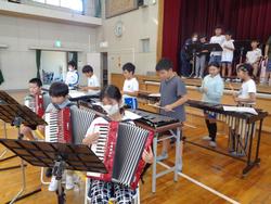 5年生音楽会の体育館練習