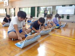 5年生音楽会の体育館練習