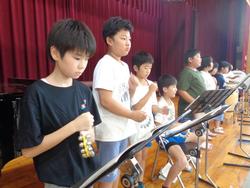 5年生音楽会の体育館練習