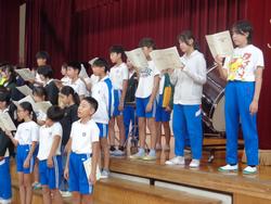 6年生音楽会の体育館練習