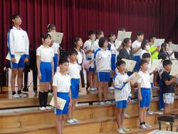 6年生音楽会の体育館練習