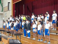 6年生音楽会の体育館練習