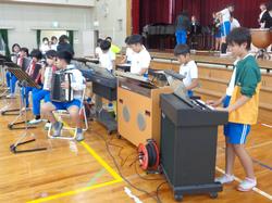 6年生音楽会の体育館練習