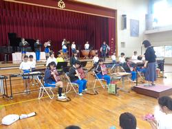 6年生音楽会の体育館練習