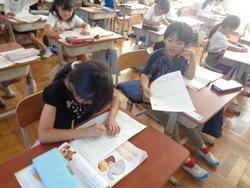 1年生道徳の授業